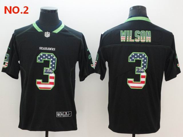 Men's Seattle Seahawks #3 Russell Wilson Jersey NO.2;